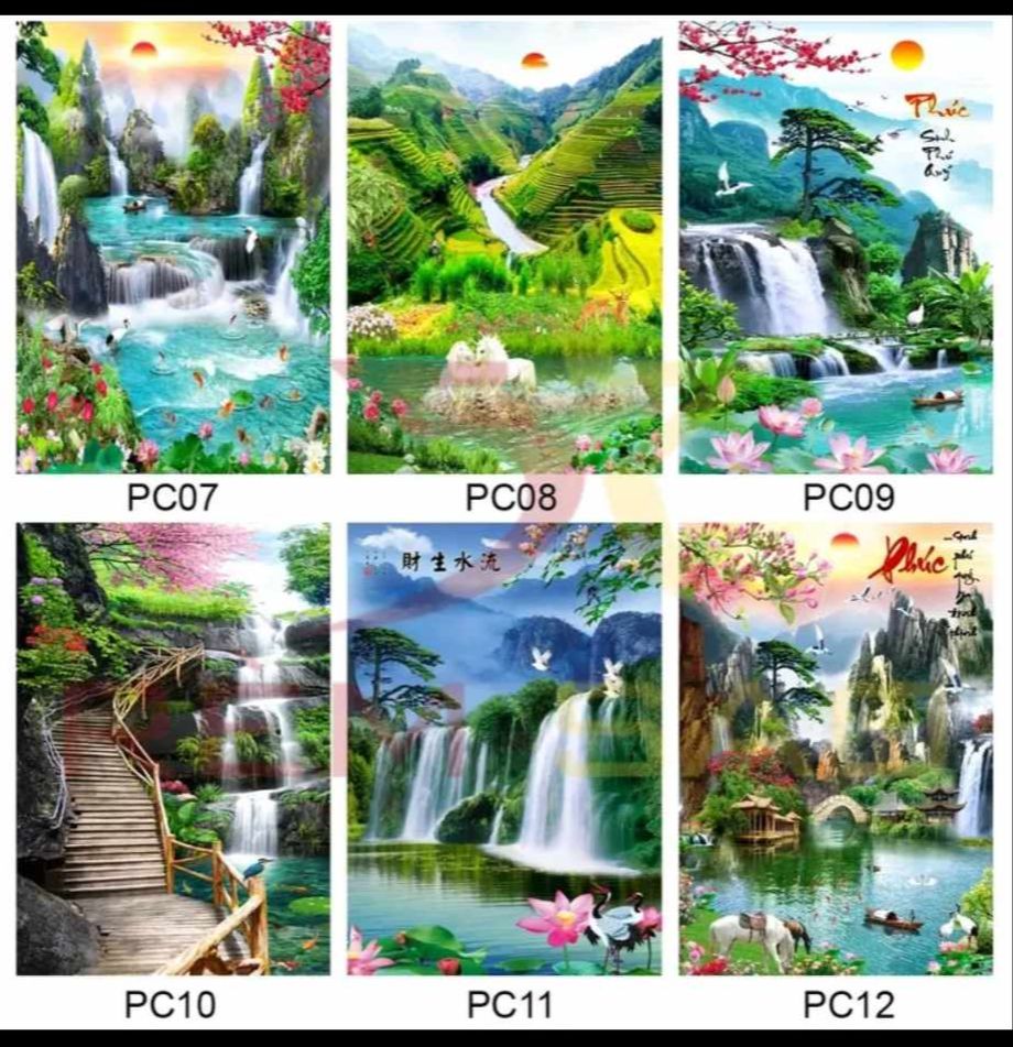 Rèm Cuốn Intranh Phong Cảnh Cản Sáng Cản Nắng 100%