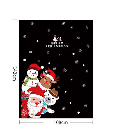 [HCM]Decal trang trí tường Noel - 4 Noel Trắng Đỏ Xin Chào