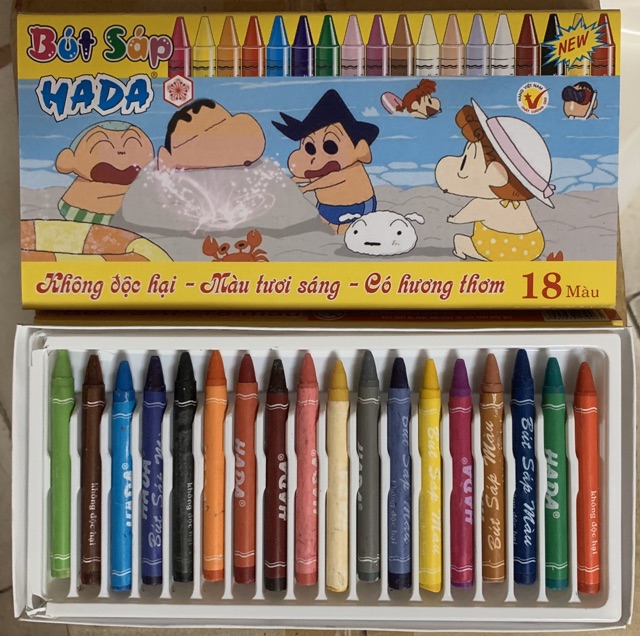 1 hộp sáp Chó Đốm 18 màu