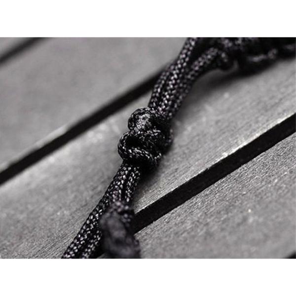 Vòng Tay May Mắn Hạt Đá Phong Thủy Đá Núi Lửa Obsidian - Đen