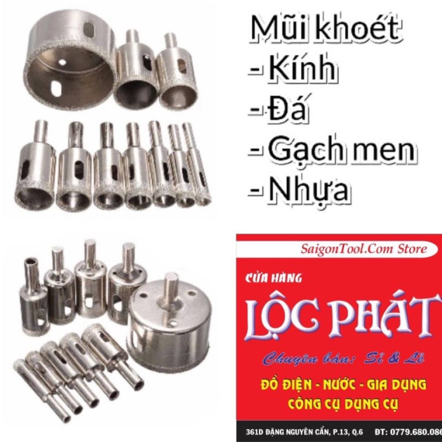 Mũi khoét kính / mũi khoét gạch / mũi tạo lỗ / mũi khoan chén / mũi doa khoan kính,gạch - nhiều size để lựa chọn