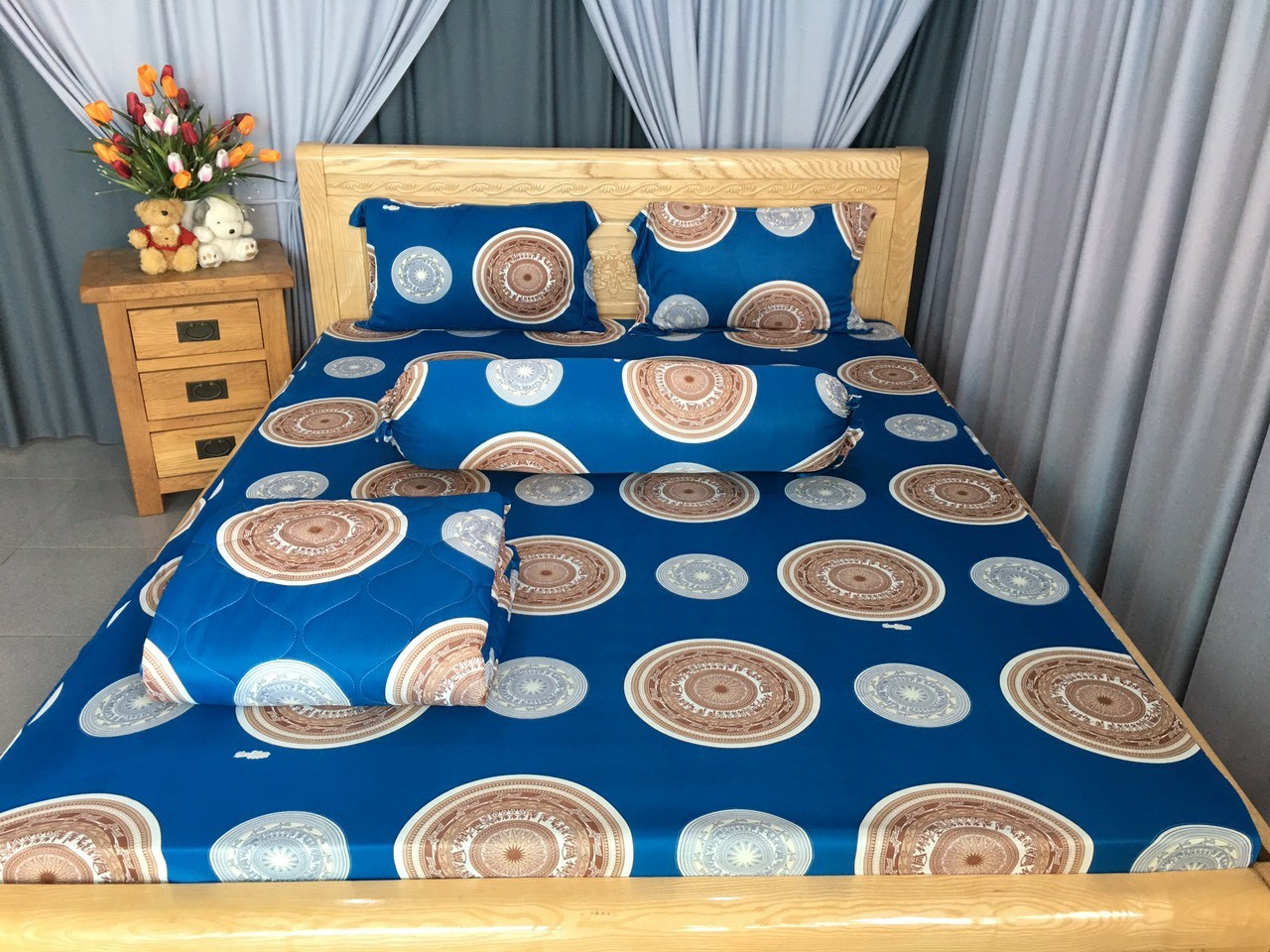 Ga 2m x 2m x 10cm thun lạnh cao cấp