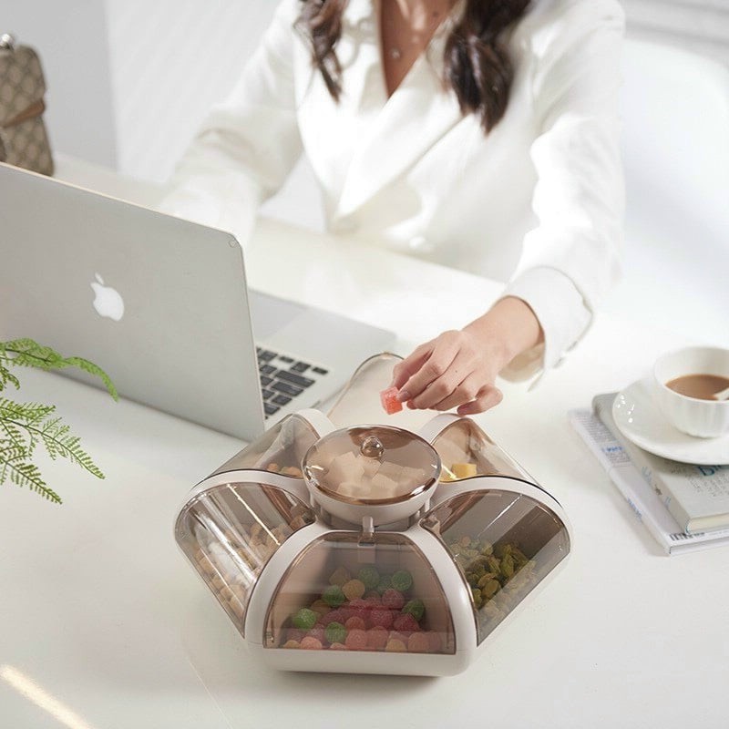 [Siêu rẻ] Khay Mứt Tết , Đựng Bánh Kẹo Hình Hoa 6 Cánh Tự Bung Cao Cấp, Mẫu Mới, Sang Trọng, Lịch Lãm