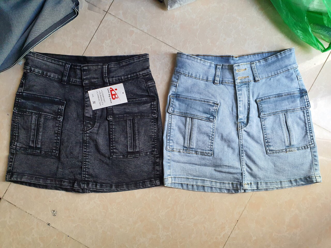 (HÌNH THẬT) CHÂN VÁY JEAN NỮ CO GIÃN,CÓ QUẦN TRONG THỜI TRANG CAO CẤP GONSHOP89 MSCV04