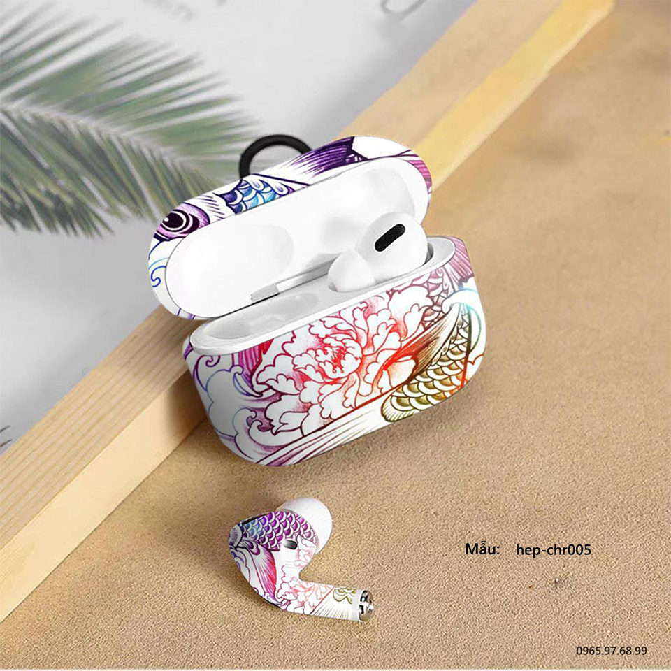 Decal Skin dán AirPods Pro mẫu Cá chép