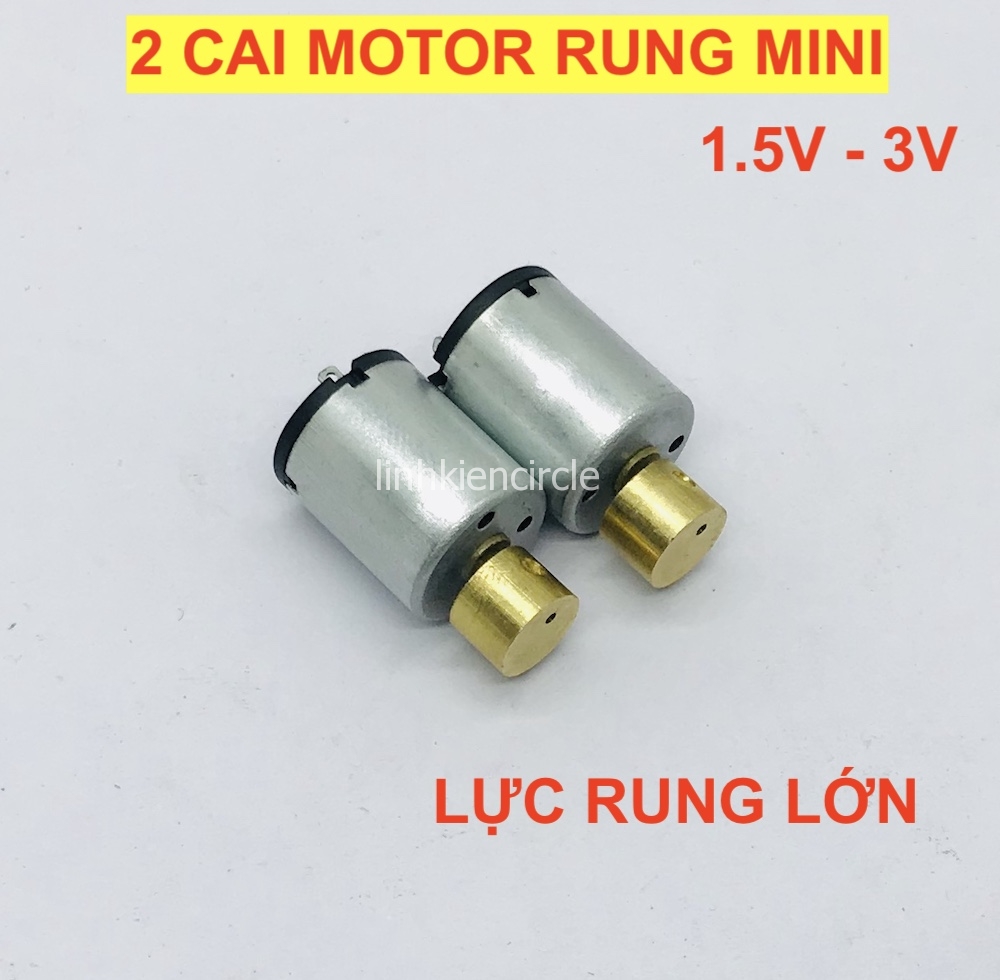 [HCM]2 cái motor rung mini 3V đầu rung đồng lực rung mạnh motor 1215 hàng mới 100% - LK0335