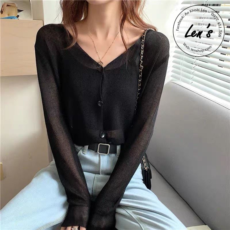 ÁO KHOÁC CARDIGAN MỎNG GÀI NÚT TO