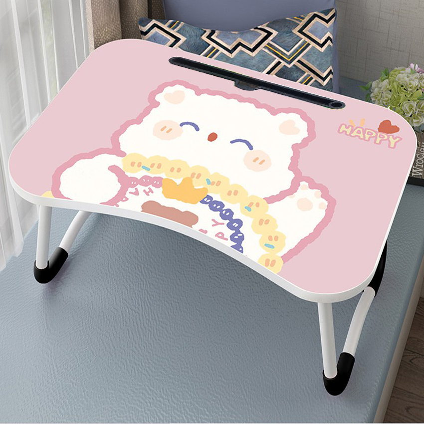 Desk study, work folding compact has slot for iPad, smart phone-study table smart folding compact has slot for iPad, folding table folding Japanese style, quality assurance (choose color)
