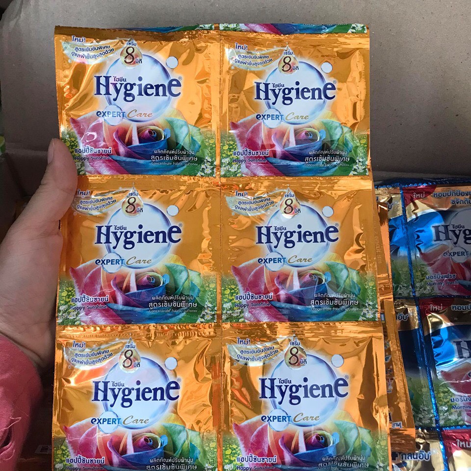 COMBO 10 DÂY Nước Xả Vải Đậm Đặc Hygiene Thái Lan (1 DÂY 12 GÓI)