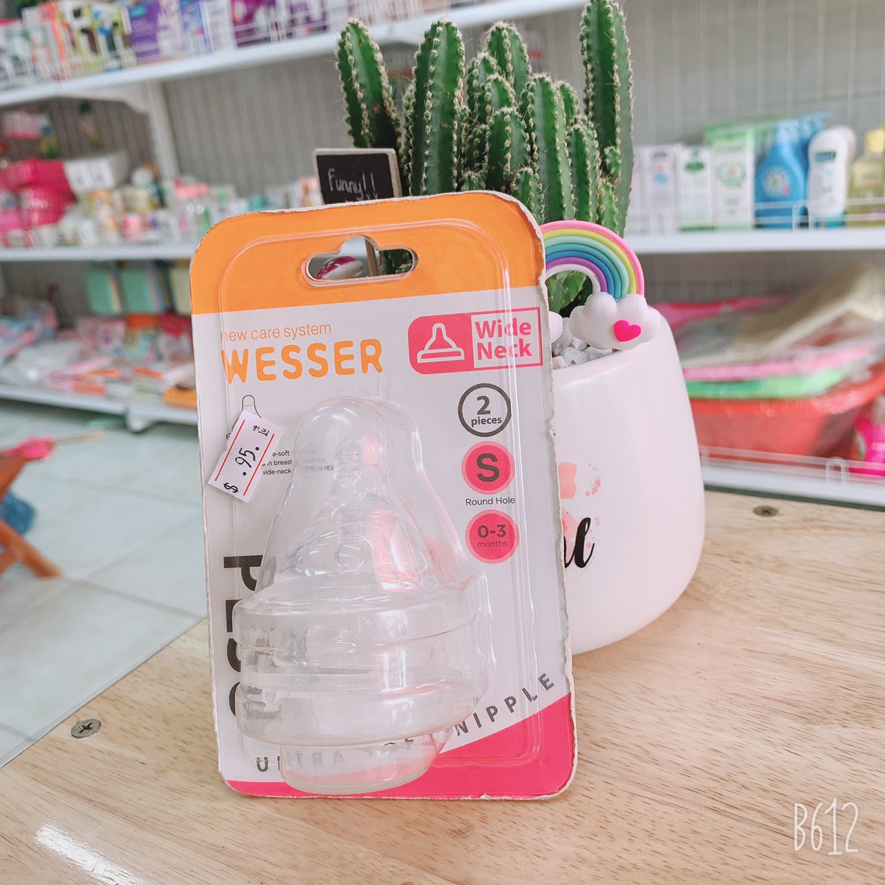 Núm núm ty wesser siêu mềm cổ rộng size s/m/l- cho bình pesu/ppsu cổ rộng 180ml/ 260mlcổ rộng wesser ppsu