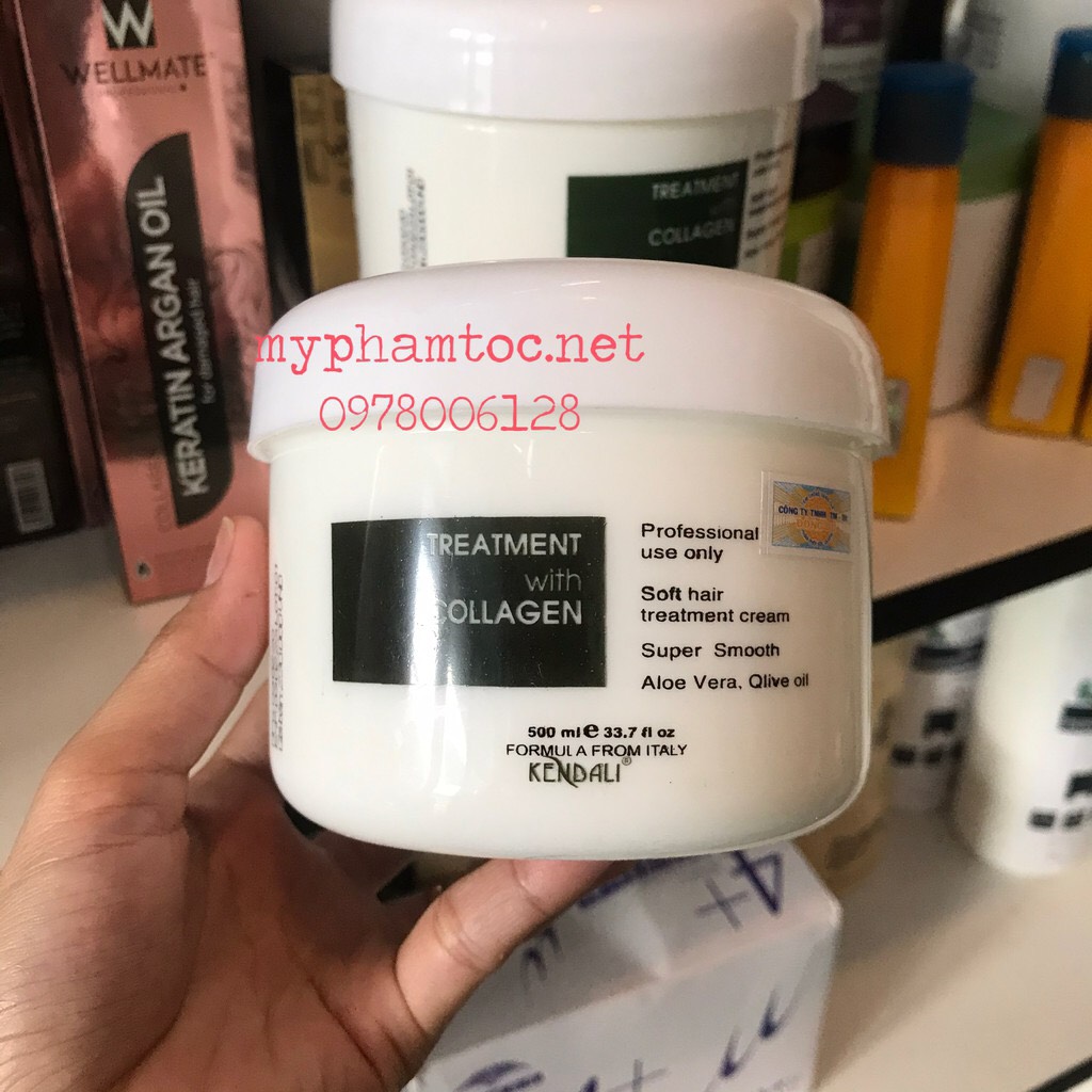 ✅[CHÍNH HÃNG-GIÁ SỈ] KEM Ủ TÓC PHỤC HỒI COLLAGEN KENDALI 500ML