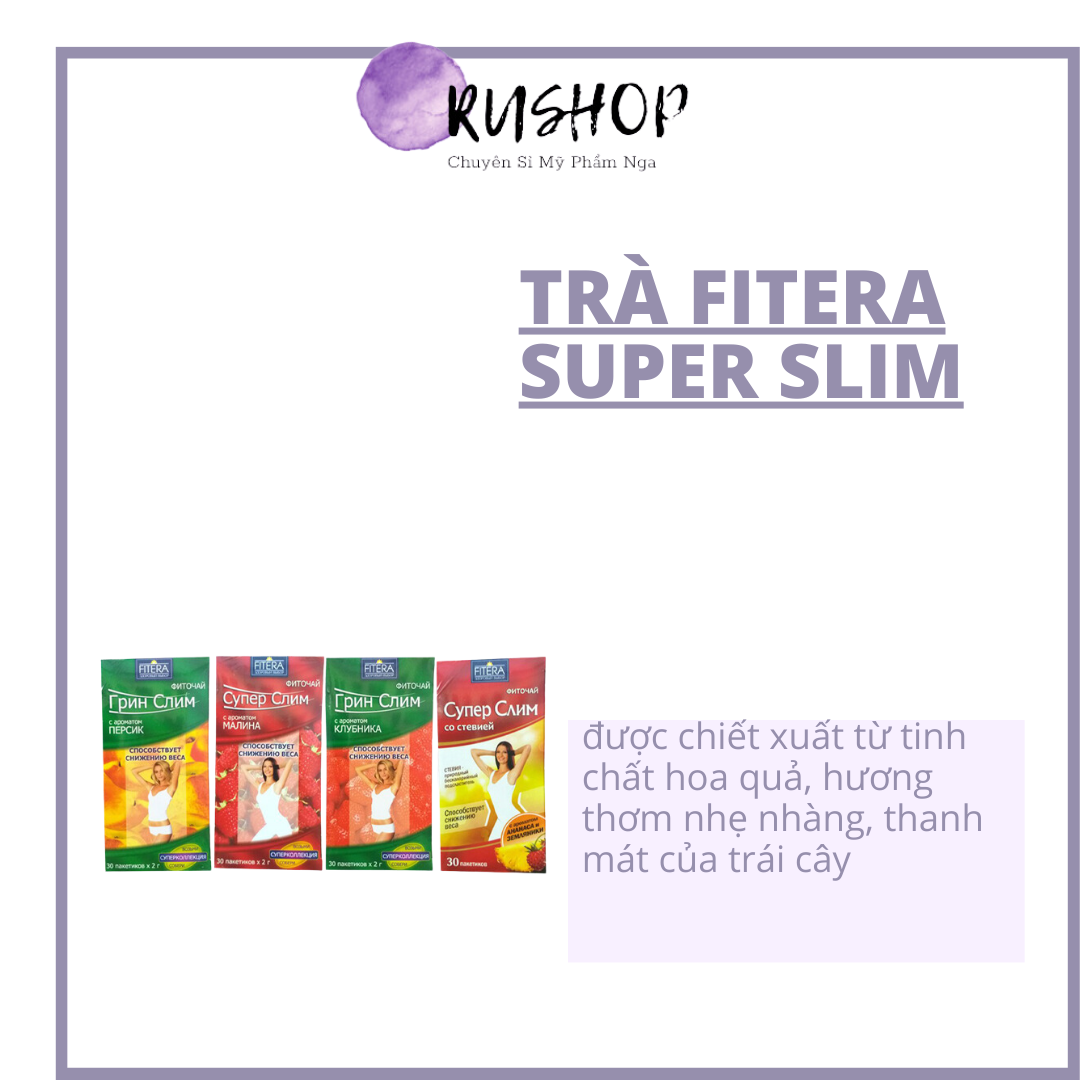Trà fitera super slim - trà fitera vị hoa quả nga hỗ trợ giảm cân thanh lọc cơ thể hộp 30g