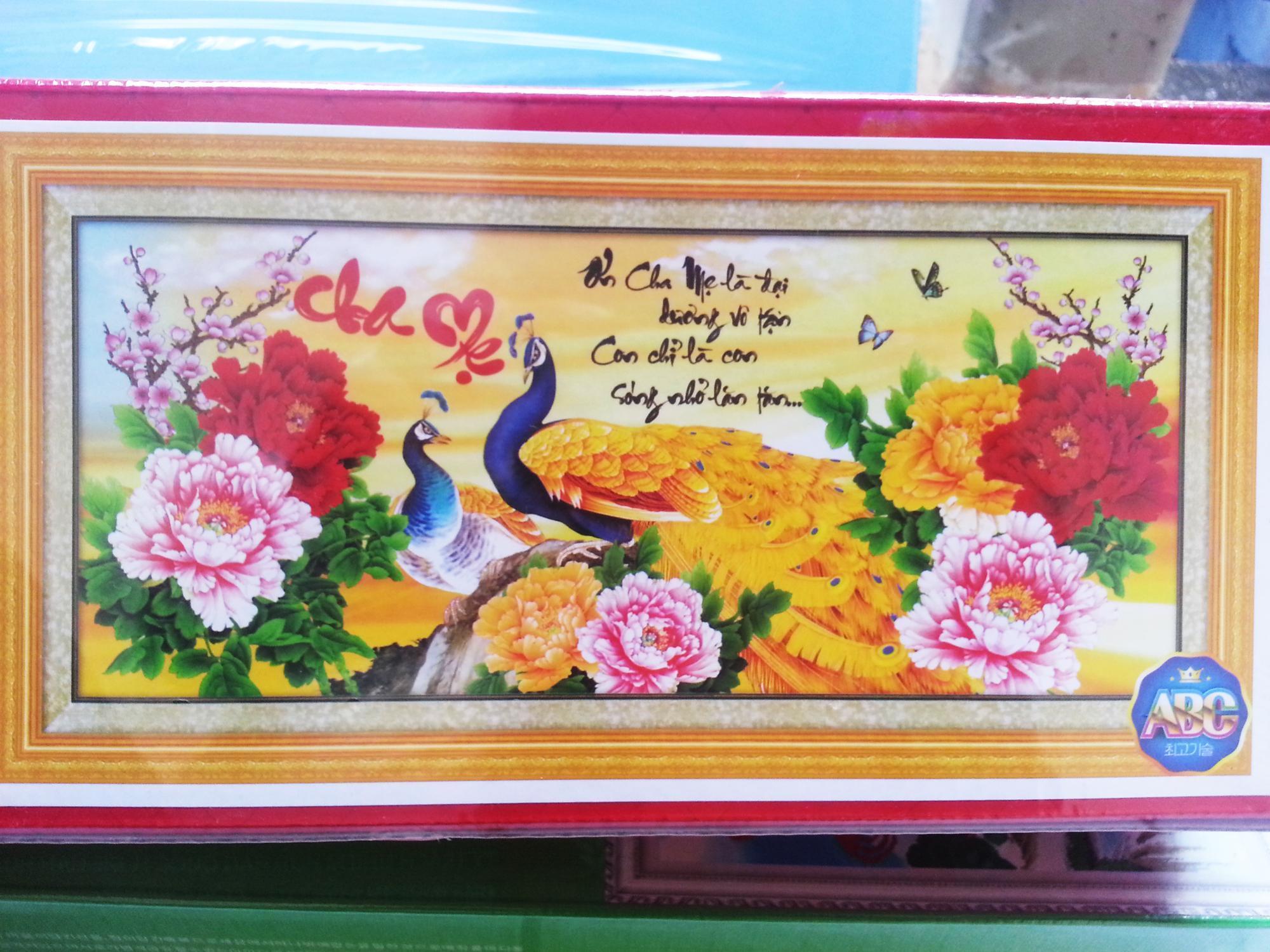 [HCM]Tranh Đính Đá Cha Mẹ DF310-110x50cm