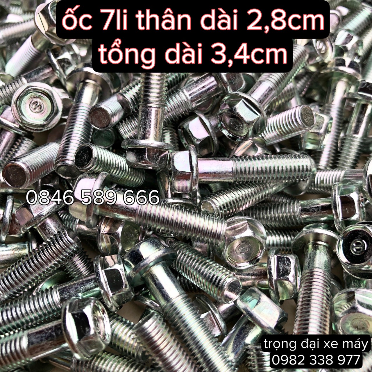 Taro Ốc Cổ Bô 6ly chờn Ren Nên Ốc 7 ly ( ốc 7ly dài 2,8cm khoá 10 )