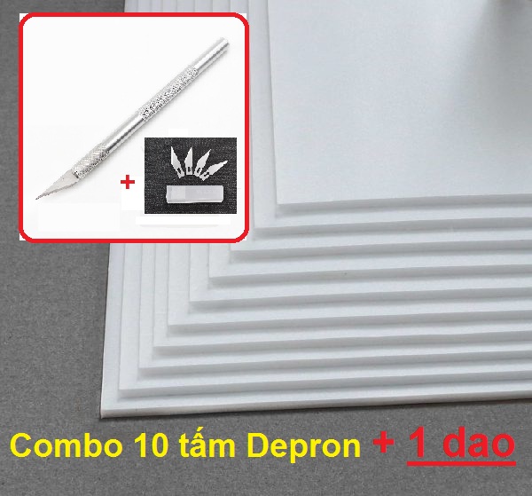 (5mm 50x100cm) Combo 10 tấm xốp Depron làm mô hình máy bay tàu xe điều khiển từ xa RC nhà cửa mô hình kiến trúc trang trí nội thất cách âm cách nhiệt - Luân Air Models