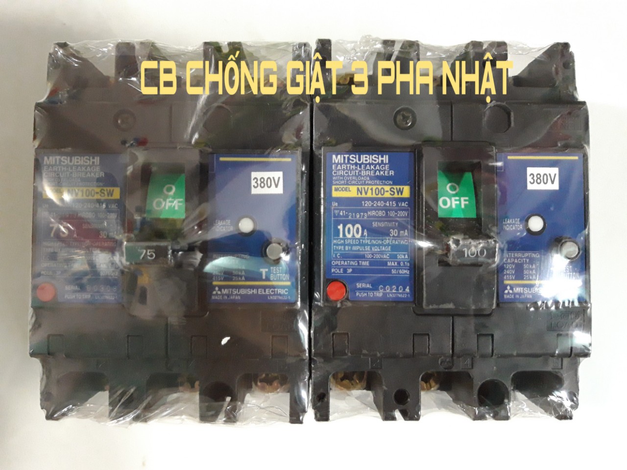 ELCB CHỐNG GIẬT 3 PHA NHẬT 75A 30mA