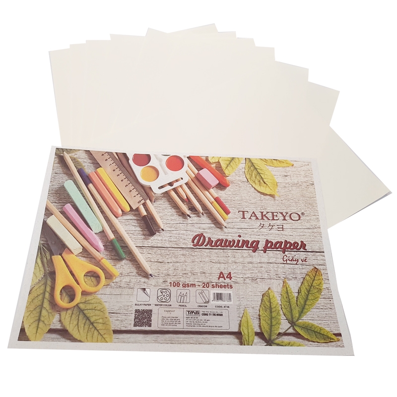 Giấy vẻ Takeyo A3, A4 Xấp 20 tờ
