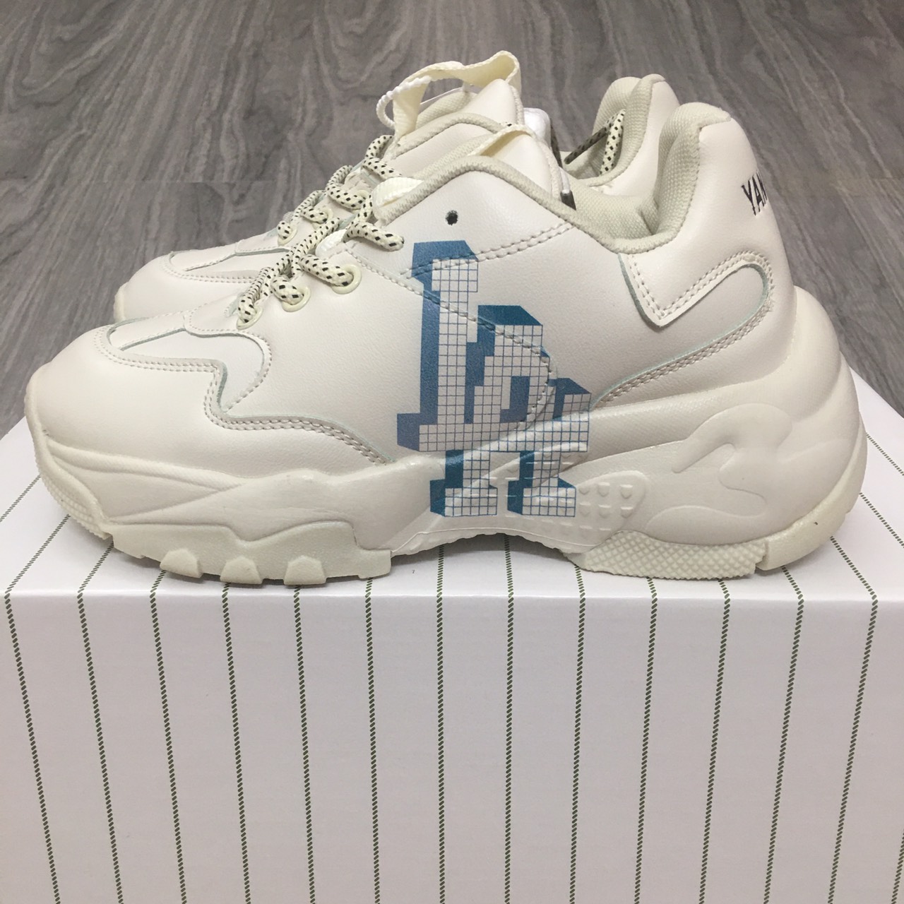[TẶNG HỘP+bill+TẤT] Giày thể thao hàn quốc MLB newyork xanh