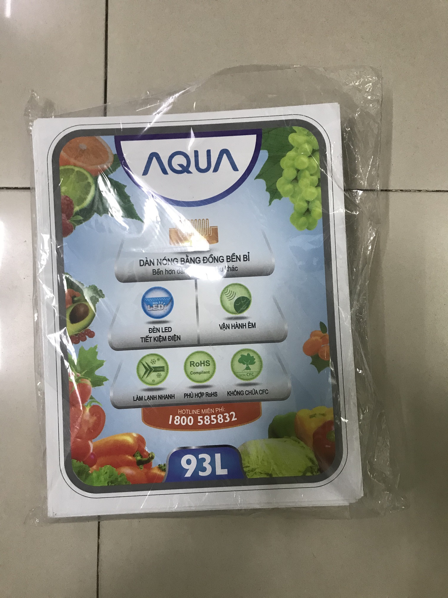 [HCM]Miếng dán tủ lạnh mini Aqua  - Tem dán tủ lạnh mini Aqua (mẫu 2)