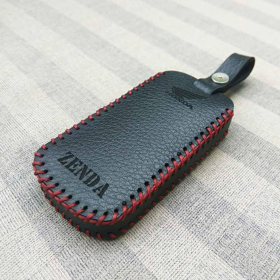 Bao da 3 nút chìa khóa smartkey xe máy Honda (Màu đen)