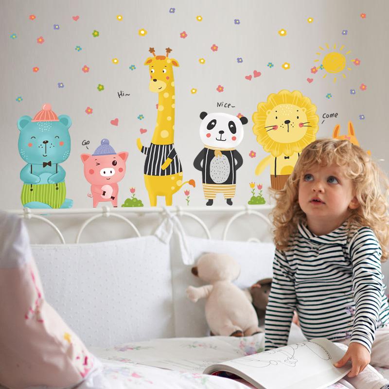 Decal dán tường động vật đáng yêu SK9320