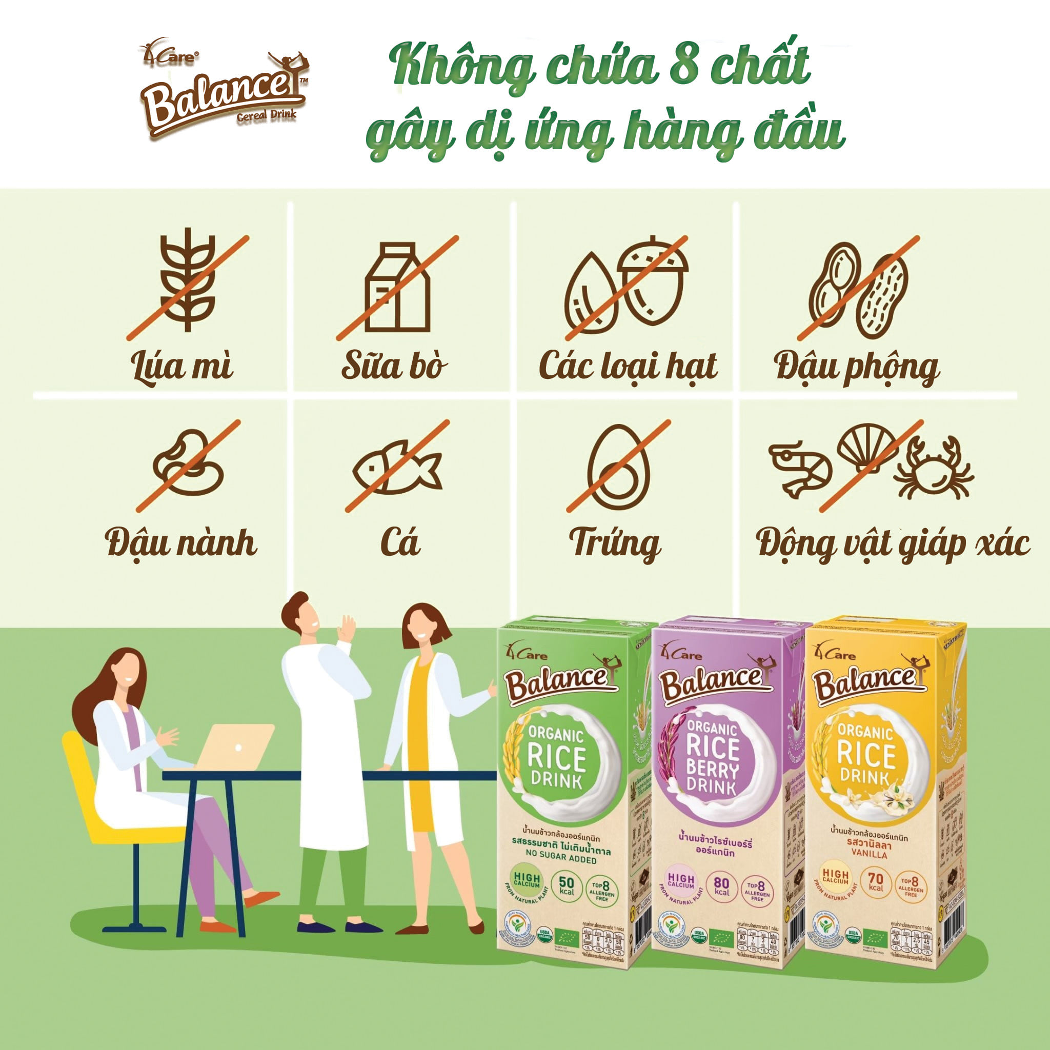 [Hoàn Tiền 15%]Sữa gạo hữu cơ  4Care Balance Organic Rice Drink 180ml