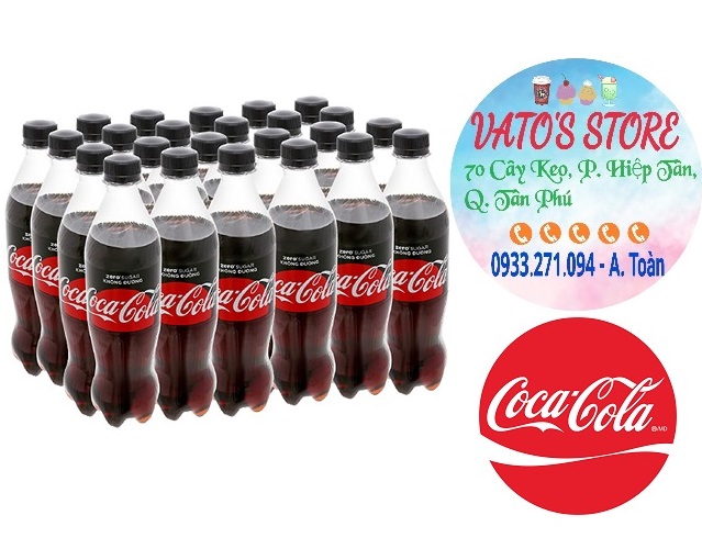 Thùng 24 chai nước ngọt có ga Coca Cola Zero 600ml Lốc 6 chai nước ngọt