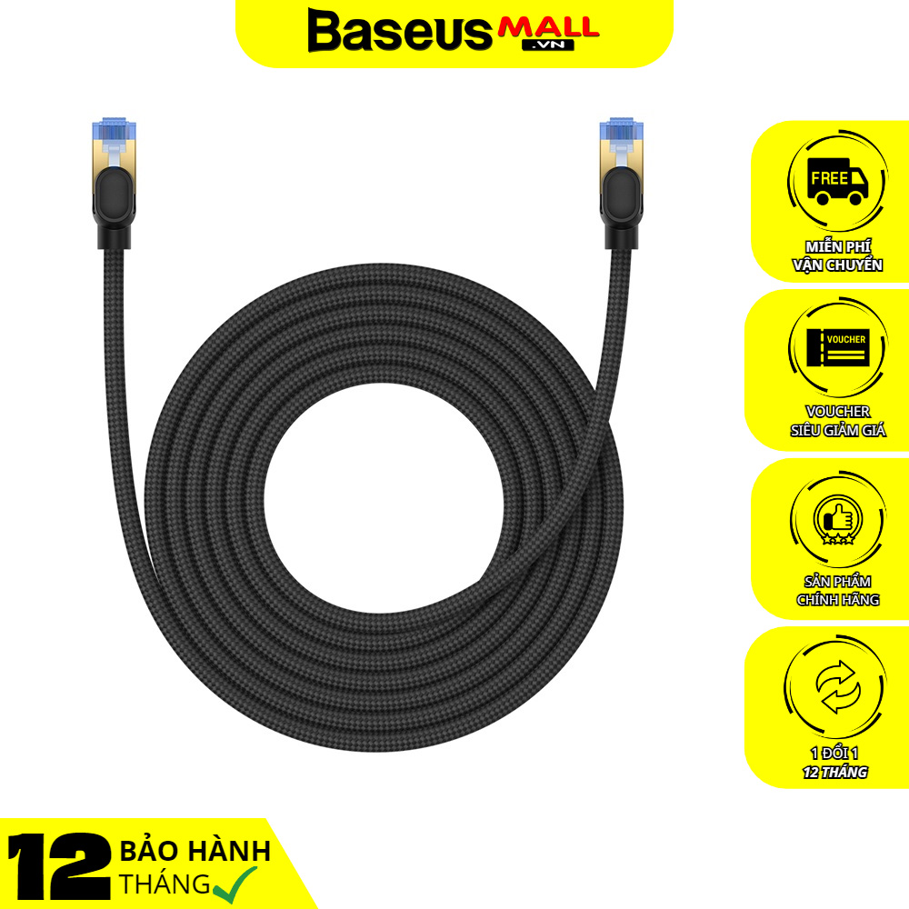 Cáp Mạng Lan 2 Đầu Baseus High Speed CAT7 10Gigabit Ethernet Cable (Cáp dây dù)