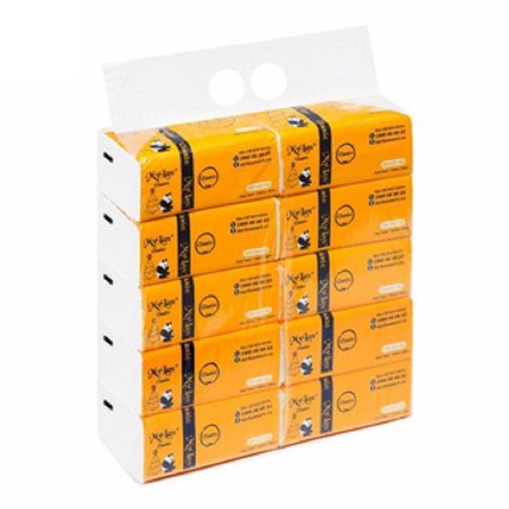 [HCM]Lốc 10 bịch khăn giấy rút Mỹ Lan vàng