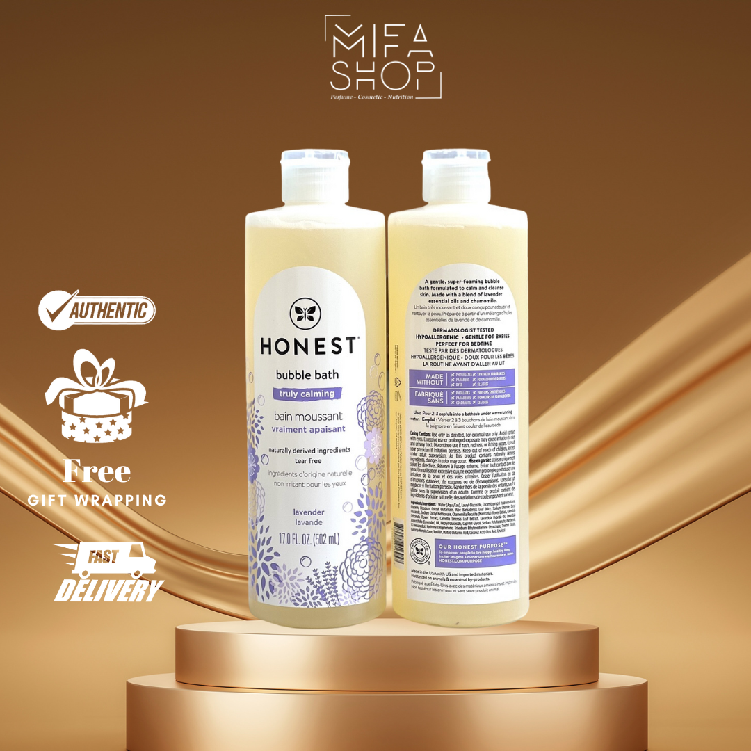 Sữa tắm gội honest bubble bath truly calming lavender 502ml