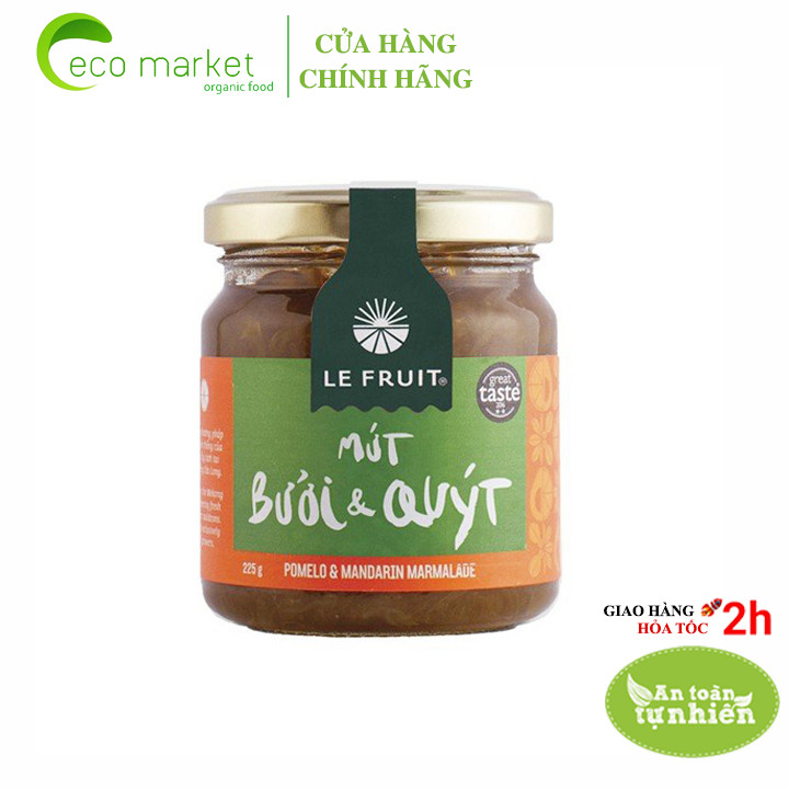 Mứt trái cây mứt bưởi và quýt Le Fruit (225g)