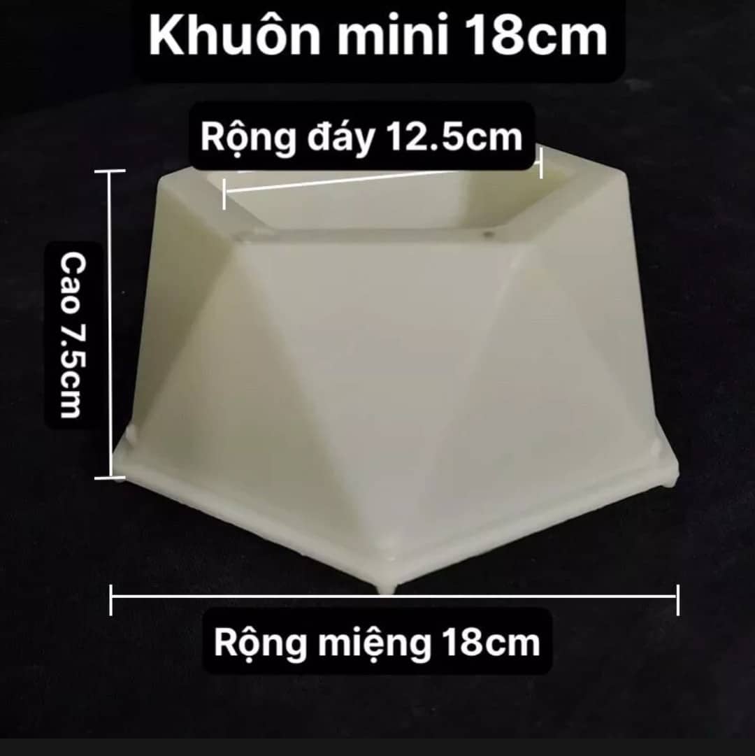 Khuôn chậu mini trồng sen đá nhựa ABS