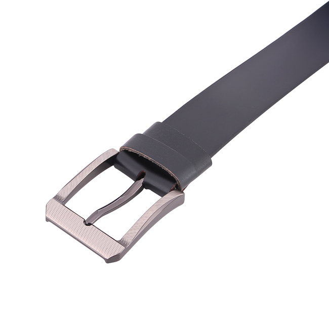 TH4138 - Dây nịt nam  bát gài bản lớn màu đen