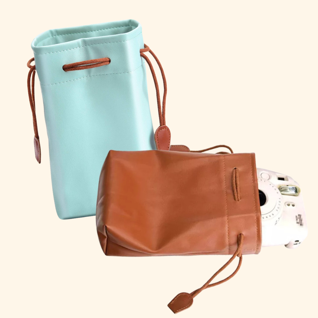TÚI DA PU, TÚI RÚT ĐỰNG MÁY ẢNH INSTAX MINI (CAMERA BAG)