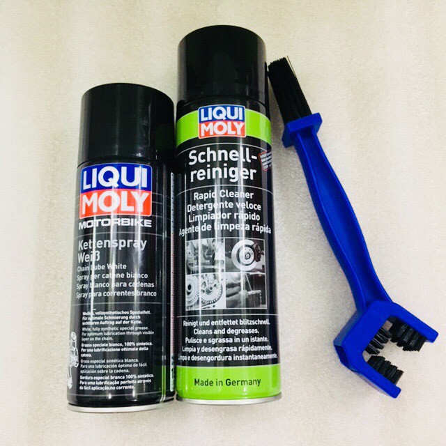 Combo Liqui Moly Vệ sinh sên và dưỡng sên 400ml cao cấp kèm Chà Sên