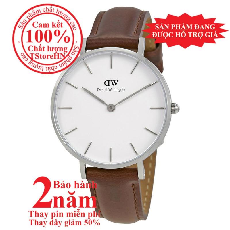 Đồng hồ nữ D.W Classic Petite St Mawes- 32mm- Màu Bạc (Silver), mặt trắng (Silver) DW00100187