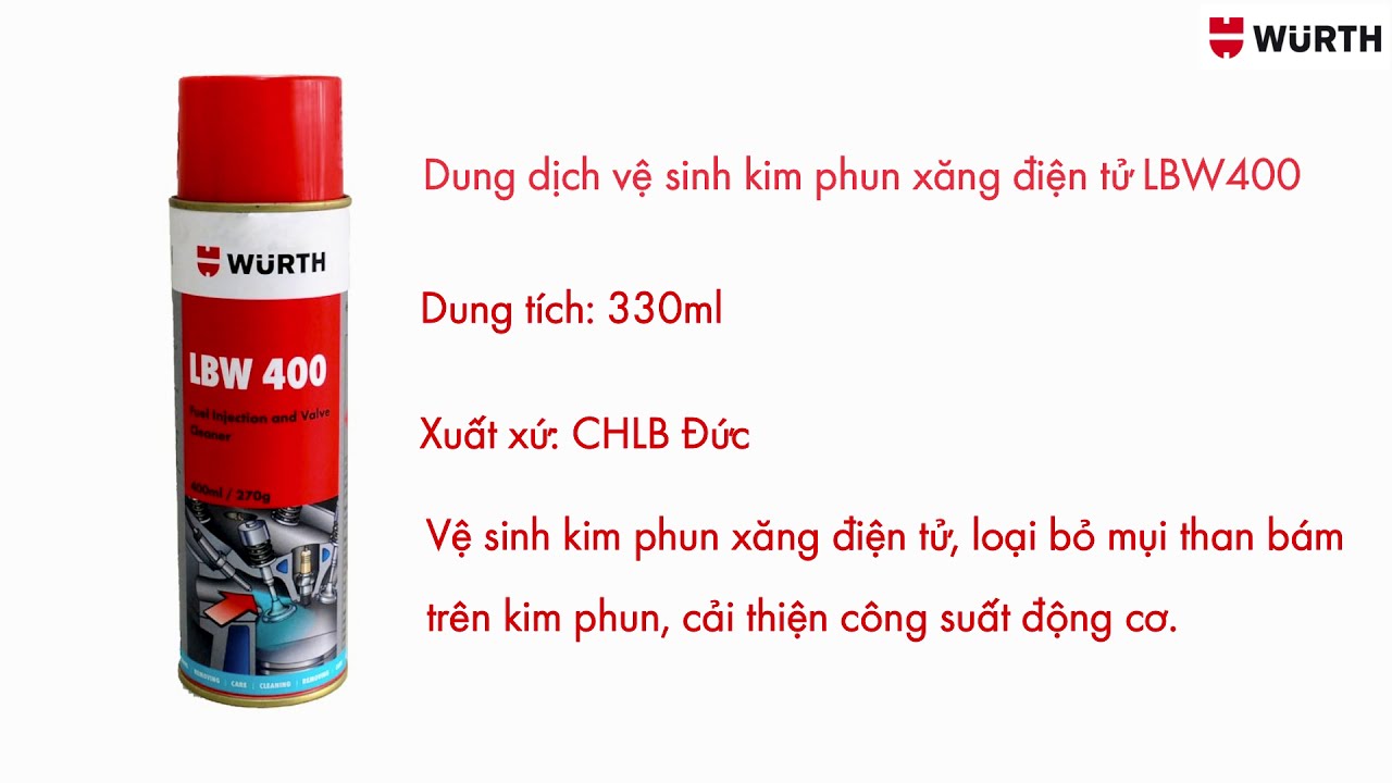 [HCM]Dung Dịch Vệ Sinh Kim Phun Wurth LBW 400 330ml