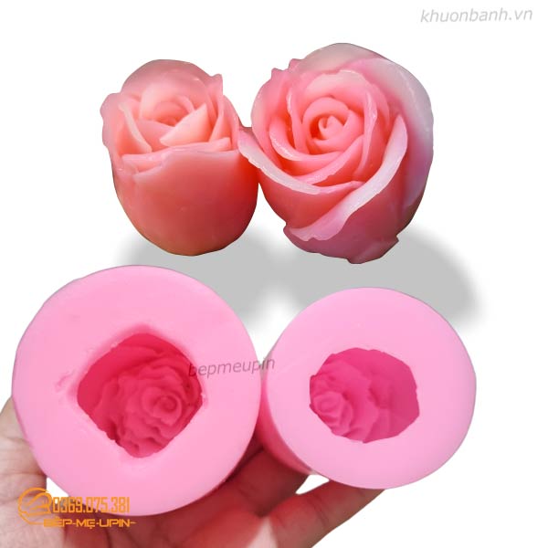 Sét 2 khuôn silicon bông hoa hồng