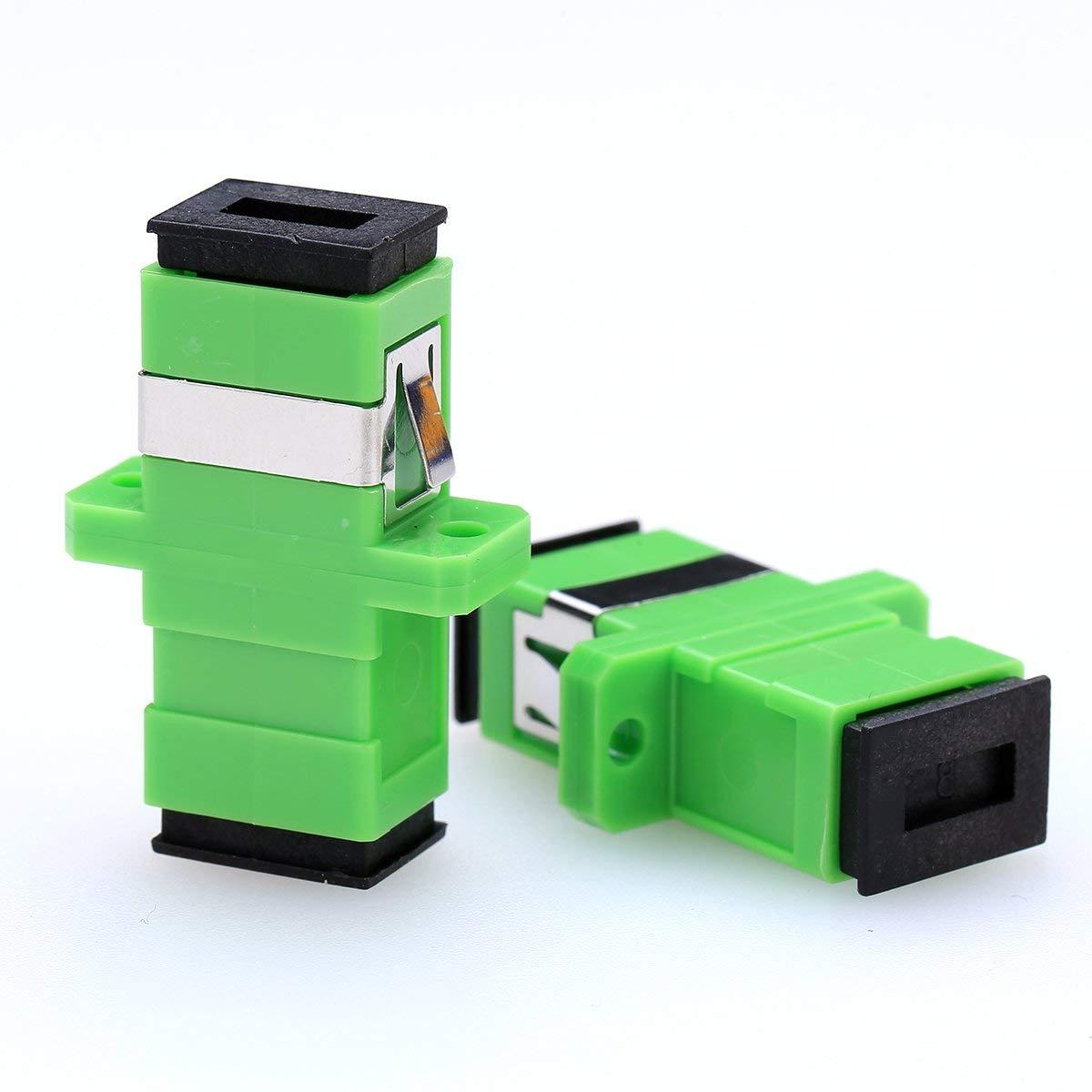 Bộ 10 Đầu Adapter/Coupler Khớp nối quang SC-SC/APC Simplex SM (Xanh lá cây)