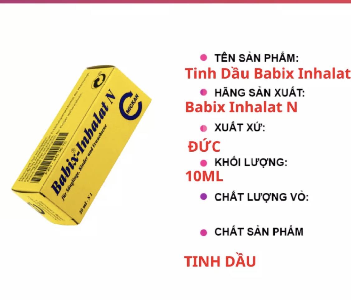 Tinh dầu ngạt Babix 10 ml- Đức