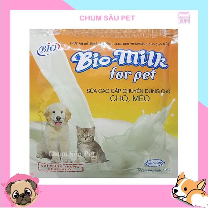 Sữa Dinh Dưỡng Cao Cấp Dành Cho Chó Mèo Bio Milk For Pet 100Gam