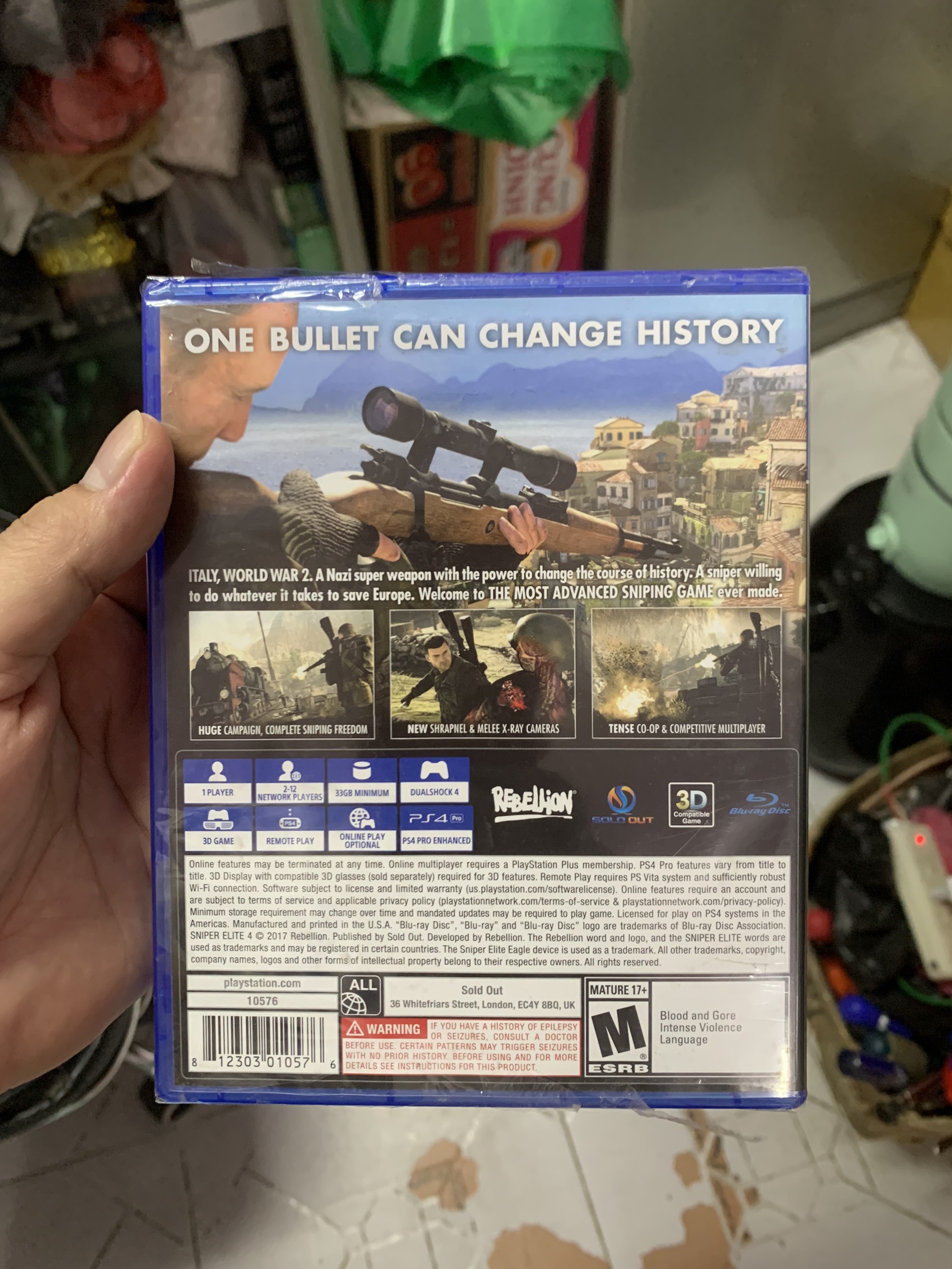 Đĩa Game Ps4 Sniper Elite 4 Limited Edition