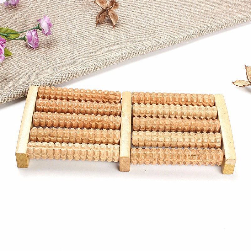 Dụng Cụ Massage Chân 5 Bàn Bằng Gỗ - Fourtech