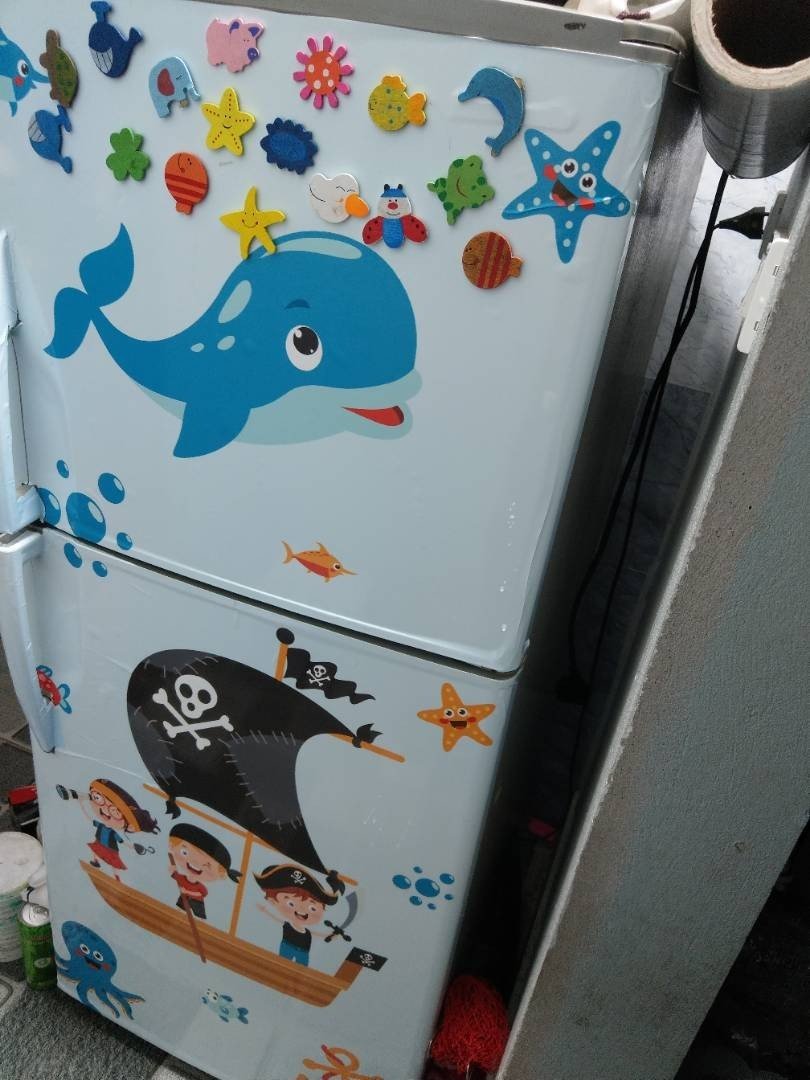 DECAL DÁN TỦ LẠNH KHỔ (60x120) cm - Chủ đề CUTE ĐÁNG IU - THUTHAODECOR