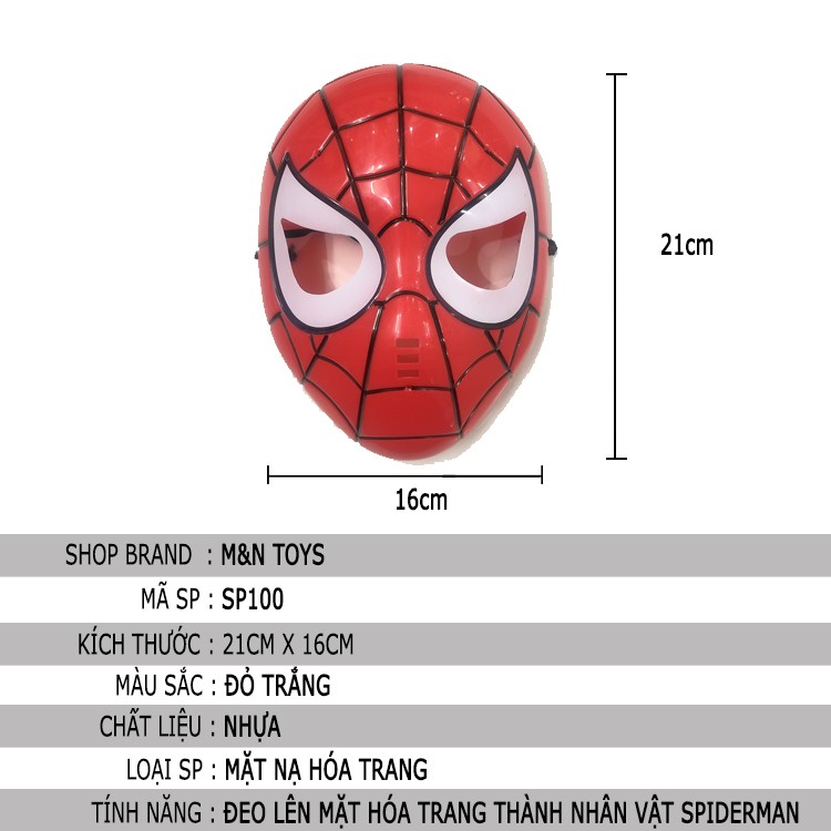 [7-11/12 VOUCHER 8%]Mặt nạ người nhện - mặt nạ siêu nhân nhện Spider Man có đèn phát sáng hóa trang Trung thu , Halloween cho bé
