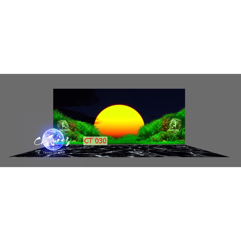 Tranh 3d dán bể cá thủy sinh, bể cá rồng