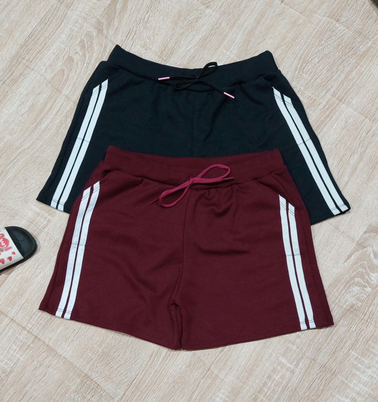 QUẦN SHORT THUN NỮ PHỐI SỌC - QUẦN ĐÙI NỮ