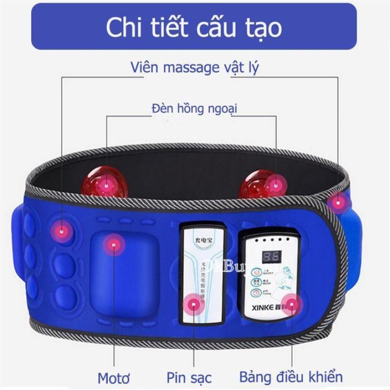 Đai Massage X6, Máy tập cơ bụng sạc pin 1 đổi 1