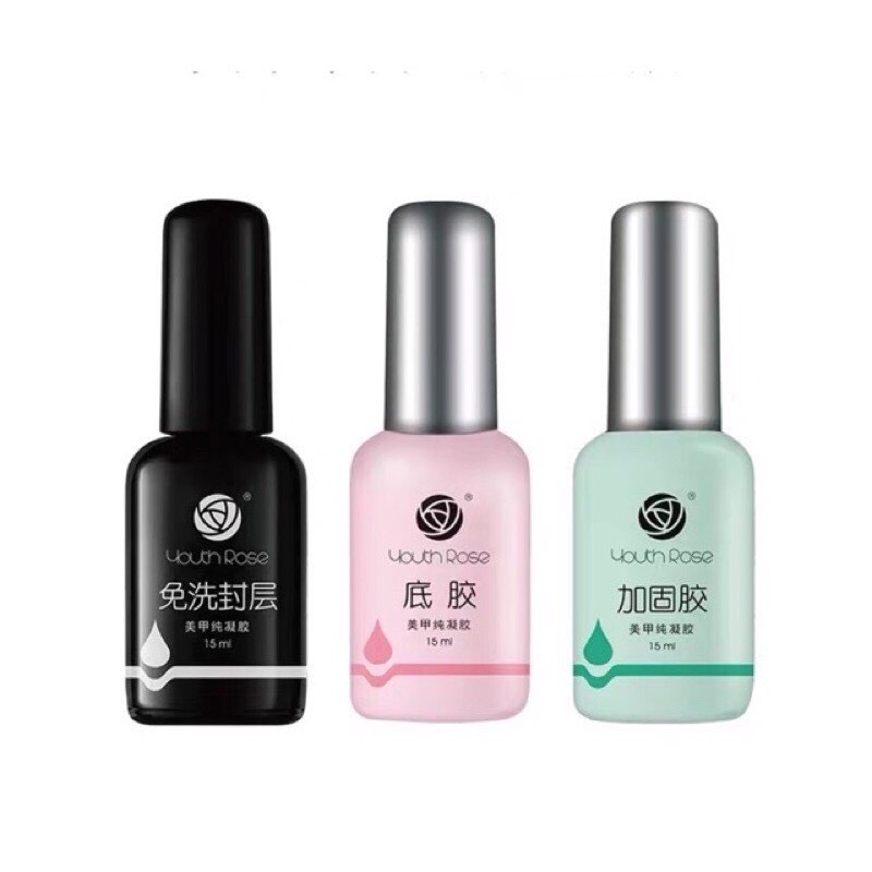Lẻ 1 chai base , top ,cứng móng hoa hồng Cứng móng