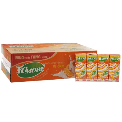 Thùng 48 hộp sữa chua uống yomost (vị cam, dâu, lựu) 170ml